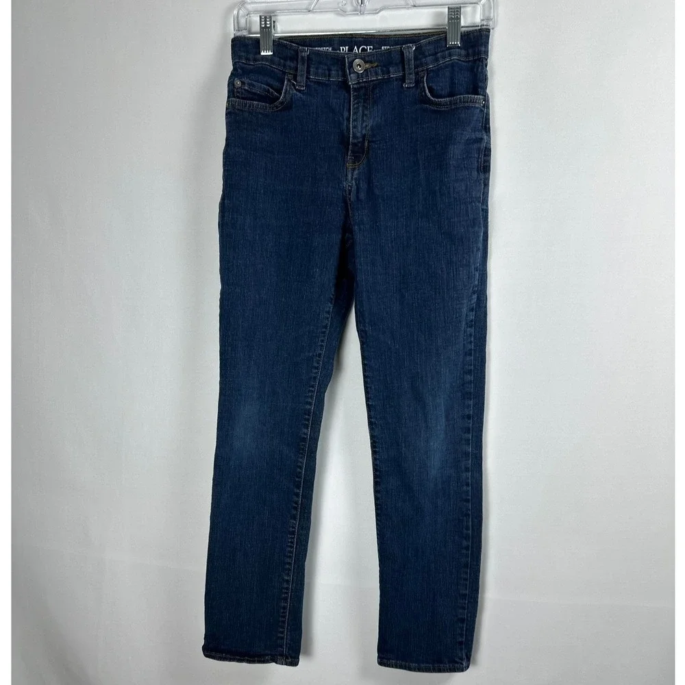 Lot of 2 The Children's Place Straight Jeans Girls 14 Blue Casual School Classic